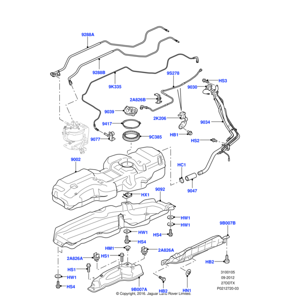 Land Rover Pipe - Fuel Filler