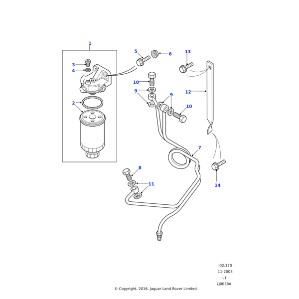 Land Rover Einsatz, Kraftstofffilter, Diesel