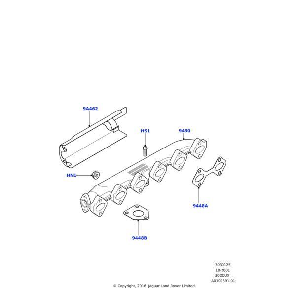 Land Rover Gasket-exhaust manifold