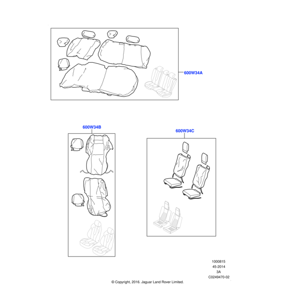 Waterproof Seat Covers - Almond, Third Row 