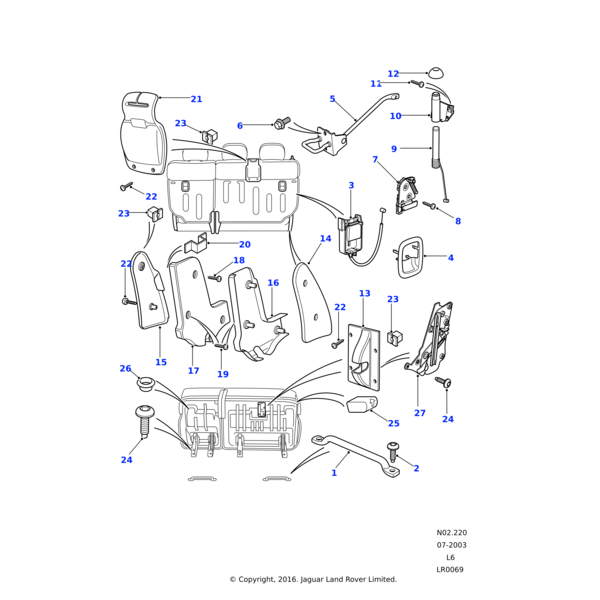 Land Rover Schraube, gewindeformend