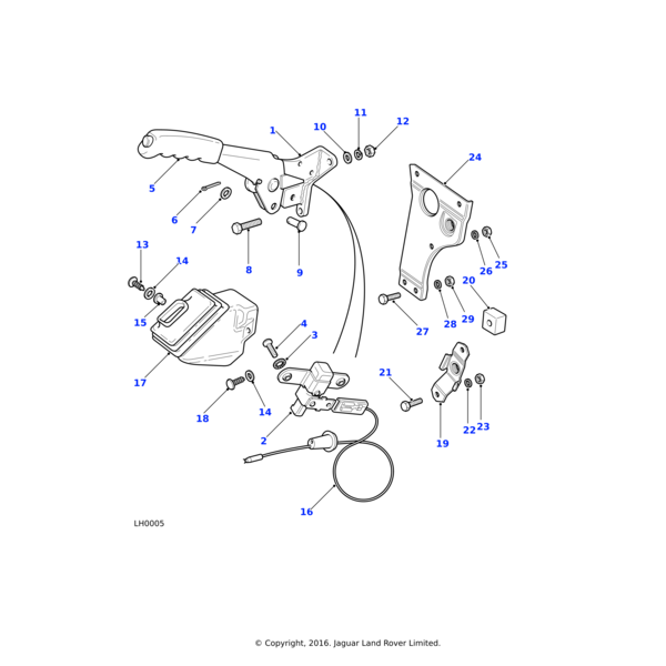 Land Rover Switch handbrake unit