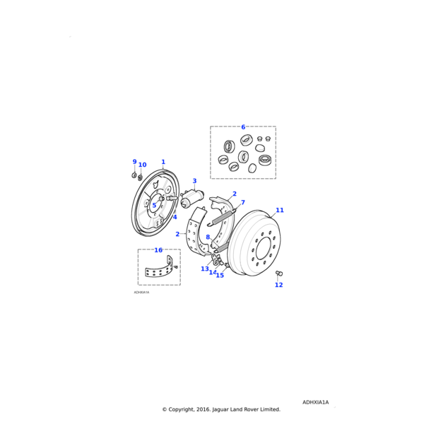 Land Rover Backplate-brake pad inner