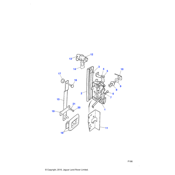 Land Rover Latch assembly-front door