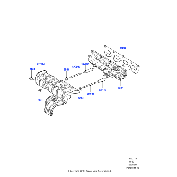 Land Rover Nut - Hex.